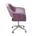 Cadeira de Escritório Secretária Giratória Zara - Veludo Roxo