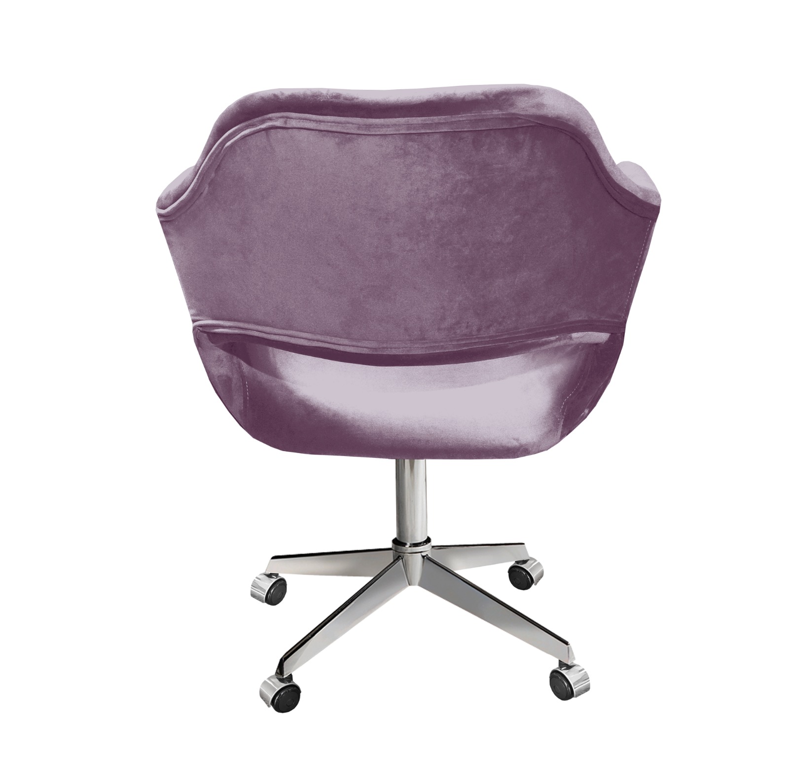 Cadeira de Escritório Secretária Giratória Zara - Veludo Roxo