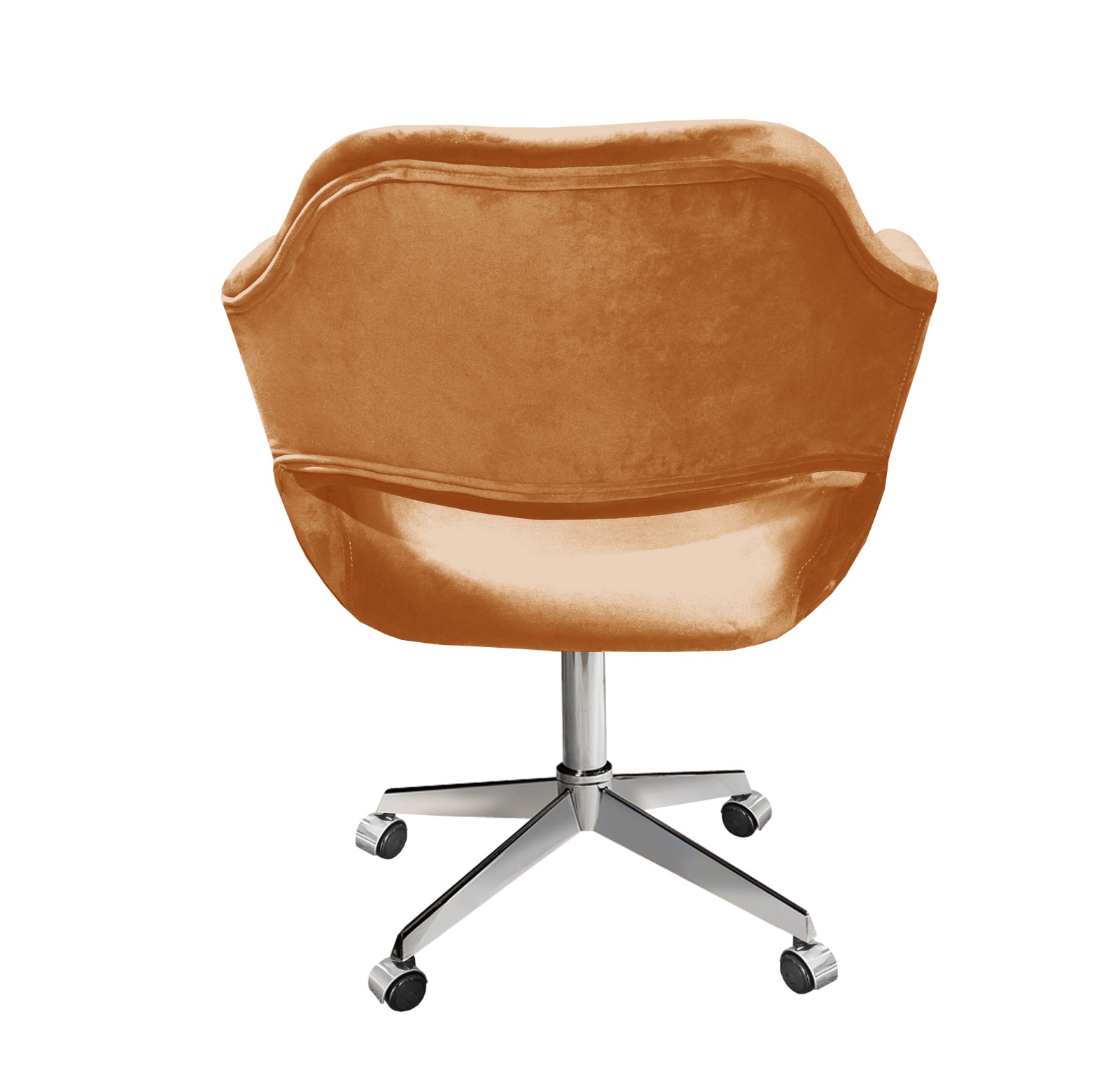 Cadeira de Escritório Secretária Giratória Zara - Veludo Terracota