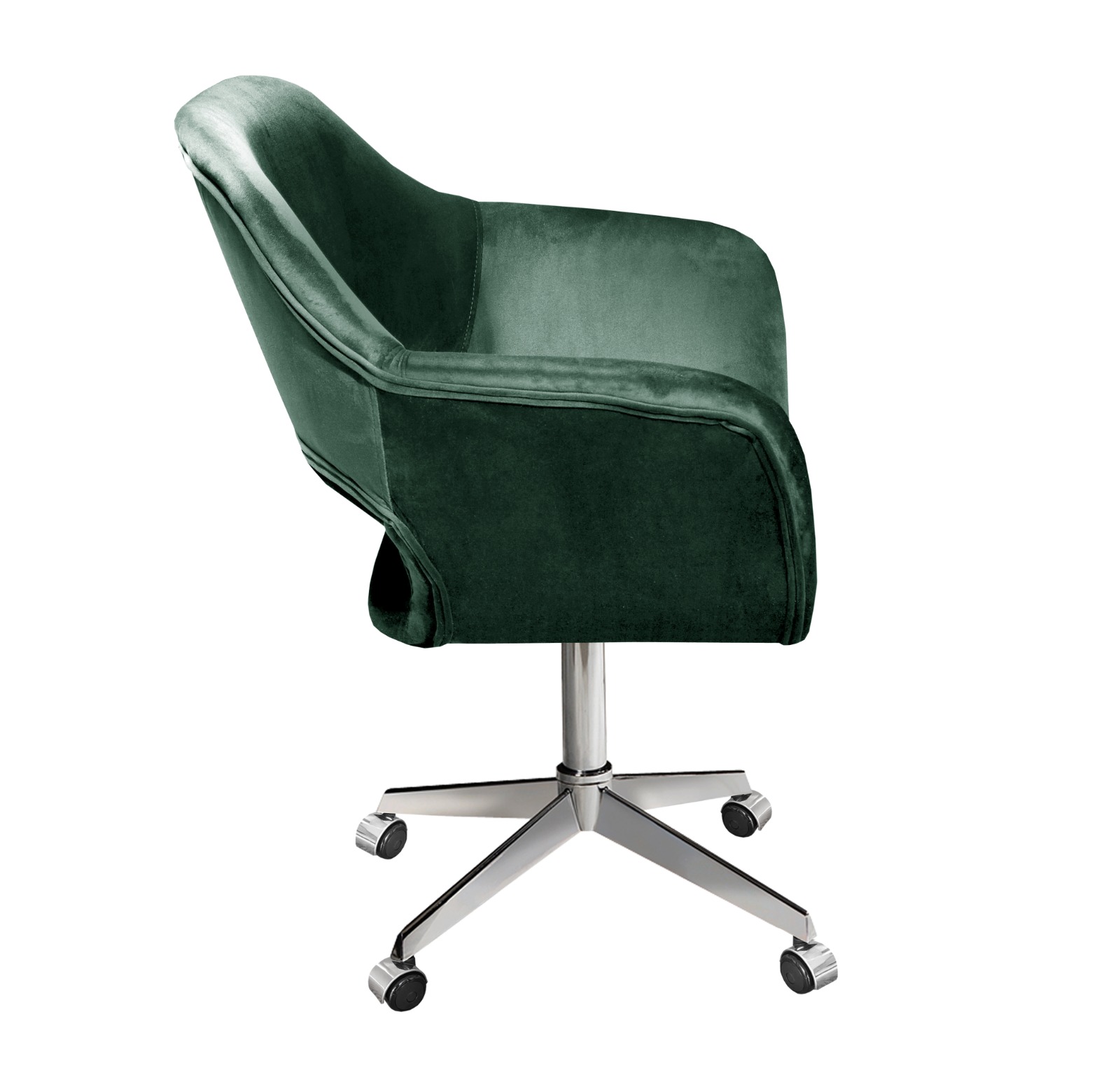 Cadeira de Escritório Secretária Giratória Zara - Veludo Verde