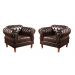 Conjunto 2 Poltronas Duquesa 1 Lugar Chesterfield Capitonê - Café