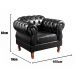 Conjunto 2 Poltronas Duquesa 1 Lugar Chesterfield Capitonê - Preto