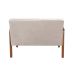 Conjunto Anita Braço Madeira Para Sala, Tv, Estar - Suede Bege Claro