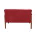 Conjunto Anita Braço Madeira Para Sala, Tv, Estar - Suede Bordô