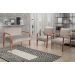 Conjunto Anita Braço Madeira Para Sala, Tv, Estar - Veludo Capuccino