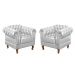 Conjunto De 2 Poltronas Dom Pedro Chesterfield Capitonê - Branco
