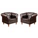 Conjunto De 2 Poltronas Dom Pedro Chesterfield Capitonê - Couríssimo Café