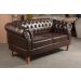 Conjunto De Poltronas E Sofá Dom Pedro 2 Lugares Chesterfield Capitonê - Café