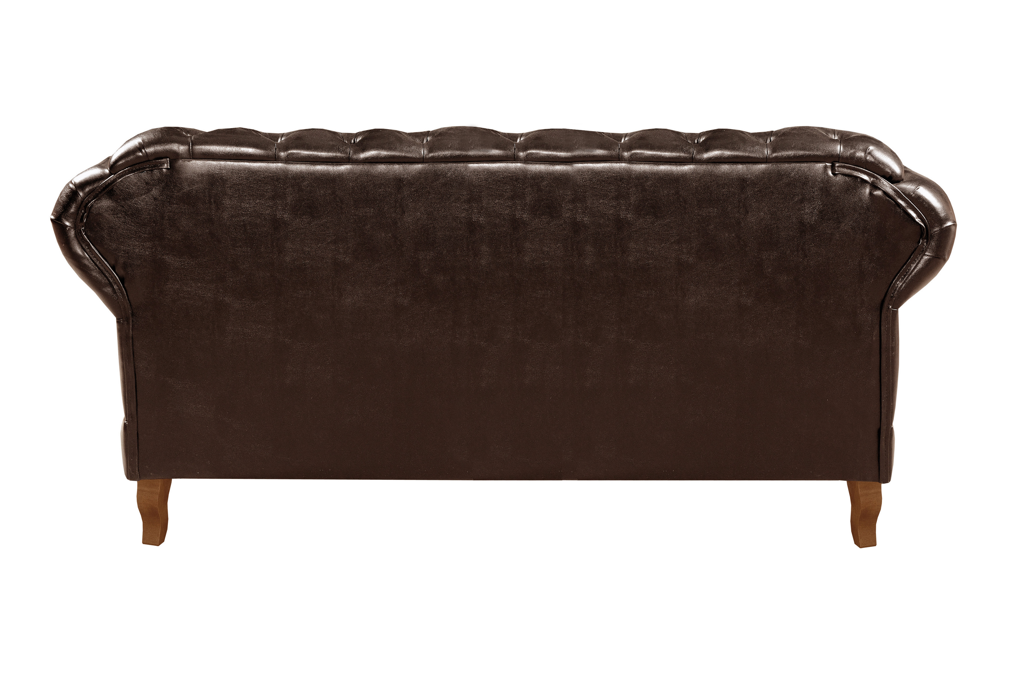Conjunto De Poltronas E Sofá Dom Pedro 2 Lugares Chesterfield Capitonê - Café