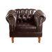 Conjunto De Poltronas E Sofá Dom Pedro 2 Lugares Chesterfield Capitonê - Café