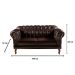 Conjunto De Poltronas E Sofá Dom Pedro 2 Lugares Chesterfield Capitonê - Café