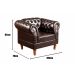 Conjunto De Poltronas E Sofá Dom Pedro 2 Lugares Chesterfield Capitonê - Café
