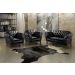 Conjunto De Poltronas E Sofá Dom Pedro 2 Lugares Chesterfield Capitonê - Couríssimo Preto
