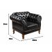 Conjunto De Poltronas E Sofá Dom Pedro 2 Lugares Chesterfield Capitonê - Couríssimo Preto