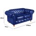 Conjunto De Sofá 2 E 3 Lugares Luís Xv Chesterfield Capitonê - Courìssimo Azul