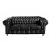Conjunto De Sofá 2 E 3 Lugares Luís Xv Chesterfield Capitonê - Courìssimo Preto