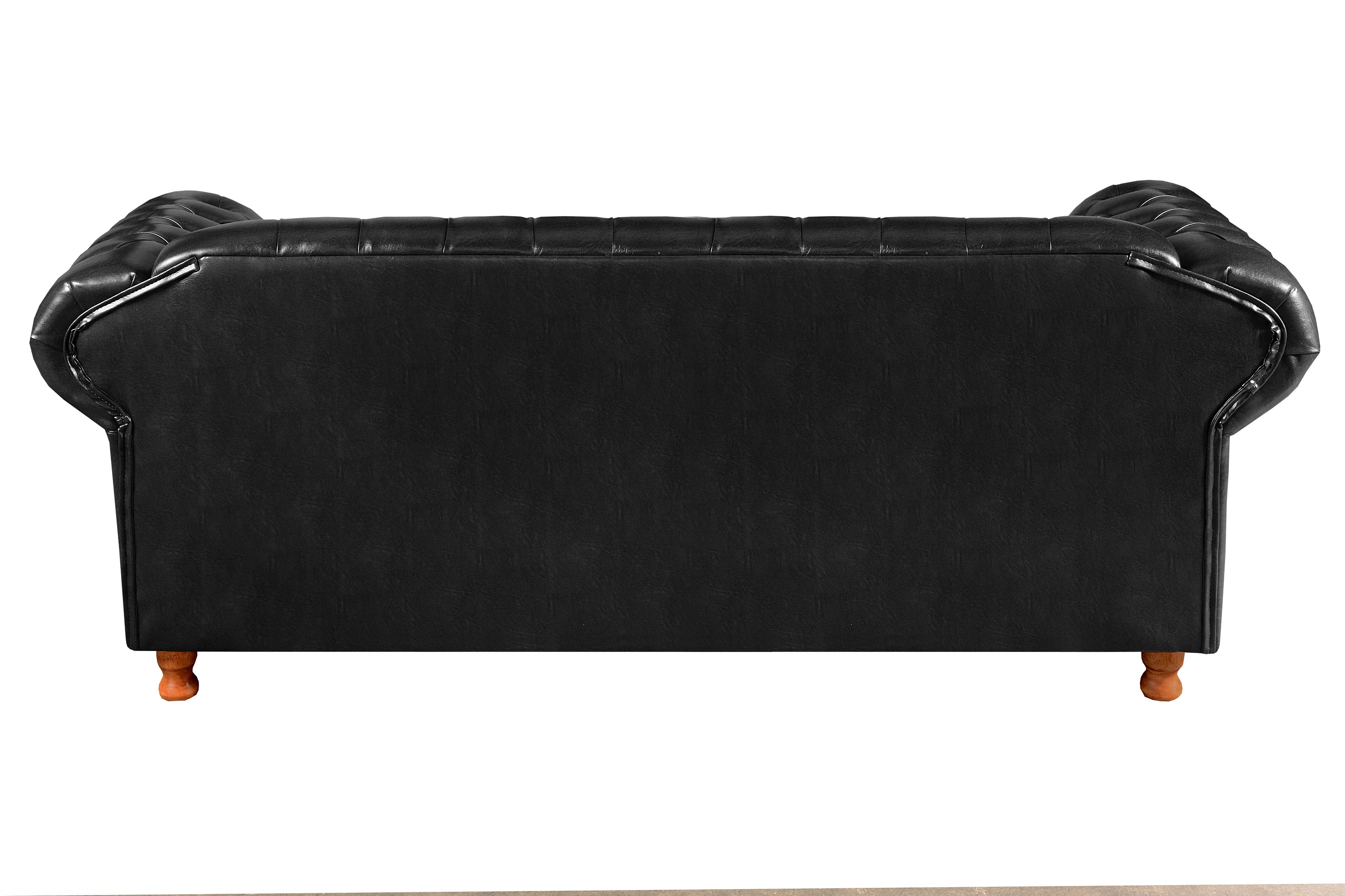 Conjunto De Sofá 2 E 3 Lugares Luís Xv Chesterfield Capitonê - Courìssimo Preto