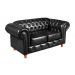 Conjunto De Sofá 2 E 3 Lugares Luís Xv Chesterfield Capitonê - Courìssimo Preto
