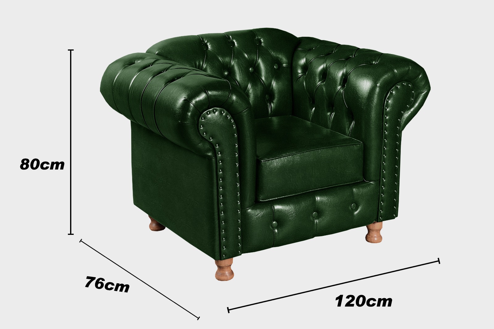 Conjunto De Sofá 2 Lugares E Poltrona Chesterfield Capitonê Luís Xv - Couríssimo Verde