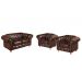 Conjunto De Sofá 2 Lugares E Poltronas Decorativa Chesterfield Capitonê Luís Xv - Café