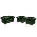 Conjunto De Sofá 2 Lugares E Poltronas Decorativa Chesterfield Capitonê Luís Xv - Couríssimo Verde