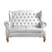 Conjunto Imperador Sofá Chesterfield Decoração Retrô Vintage - Couríssimo Branco 