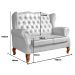 Conjunto Imperador Sofá Chesterfield Decoração Retrô Vintage - Couríssimo Branco 