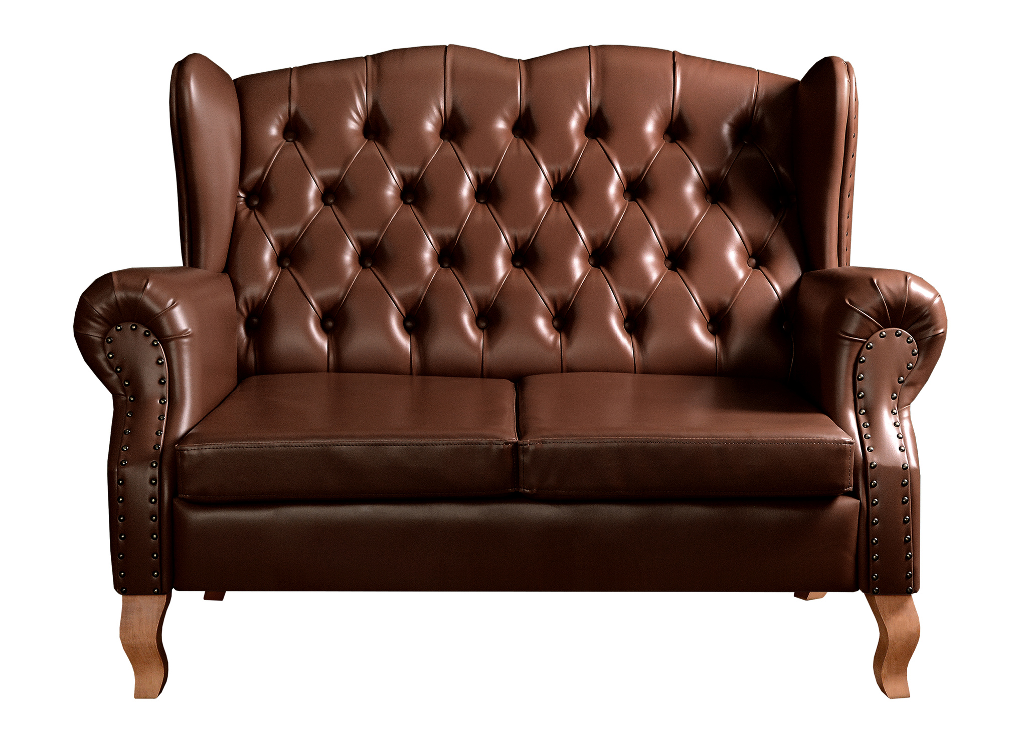 Conjunto Imperador Sofá Chesterfield Decoração Retrô Vintage - Couríssimo Café