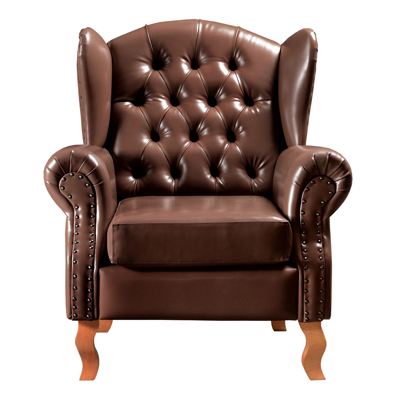 Conjunto Imperador Sofá Chesterfield Decoração Retrô Vintage - Couríssimo Café