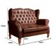 Conjunto Imperador Sofá Chesterfield Decoração Retrô Vintage - Couríssimo Café