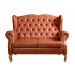 Conjunto Imperador Sofá Chesterfield Decoração Retrô Vintage - Couríssimo Caramelo