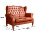 Conjunto Imperador Sofá Chesterfield Decoração Retrô Vintage - Couríssimo Caramelo