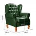 Conjunto Imperador Sofá Chesterfield Decoração Retrô Vintage - Couríssimo Verde