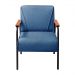 Conjunto Namoradeira 2 Lugares E 2 Poltronas Decorativas Jade - Linho Azul
