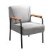 Conjunto Namoradeira 2 Lugares E 2 Poltronas Decorativas Jade - Linho Cinza