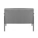 Conjunto Namoradeira 2 Lugares E 2 Poltronas Decorativas Jade - Linho Cinza