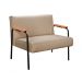 Conjunto Namoradeira 2 Lugares E 2 Poltronas Decorativas Jade - Linho Marrom