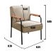 Conjunto Namoradeira 2 Lugares E 2 Poltronas Decorativas Jade - Linho Marrom