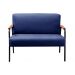 Conjunto Namoradeira 2 Lugares E 2 Poltronas Decorativas Jade - Suede Azul