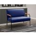 Conjunto Namoradeira 2 Lugares E 2 Poltronas Decorativas Jade - Suede Azul