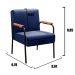 Conjunto Namoradeira 2 Lugares E 2 Poltronas Decorativas Jade - Suede Azul