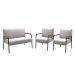 Conjunto Namoradeira 2 Lugares E 2 Poltronas Decorativas Jade - Suede Bege
