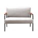 Conjunto Namoradeira 2 Lugares E 2 Poltronas Decorativas Jade - Suede Bege