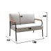 Conjunto Namoradeira 2 Lugares E 2 Poltronas Decorativas Jade - Suede Bege