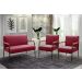 Conjunto Namoradeira 2 Lugares E 2 Poltronas Decorativas Jade - Suede Bordô