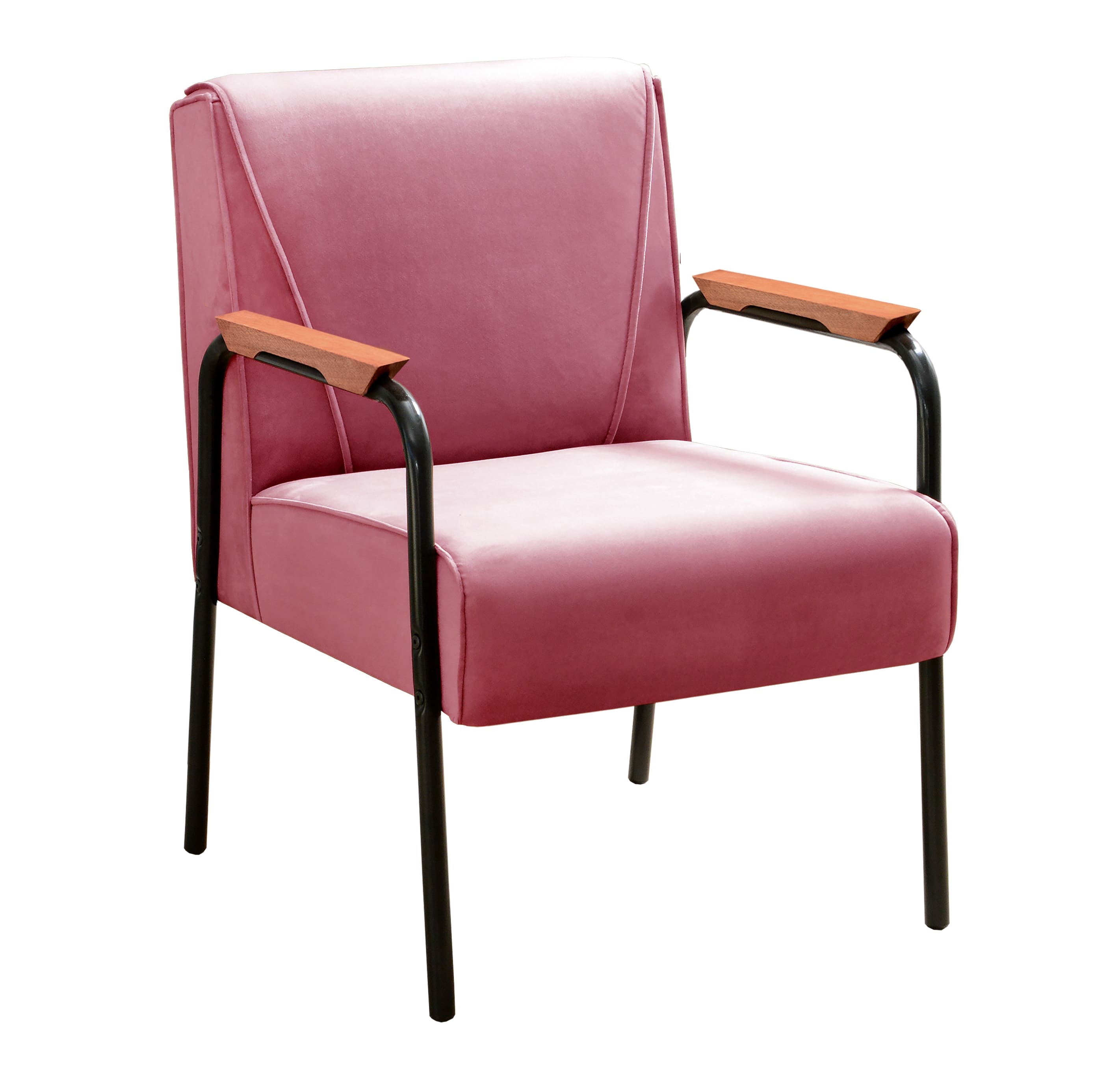 Conjunto Namoradeira 2 Lugares E 2 Poltronas Decorativas Jade - Suede Rosa