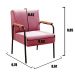 Conjunto Namoradeira 2 Lugares E 2 Poltronas Decorativas Jade - Suede Rosa
