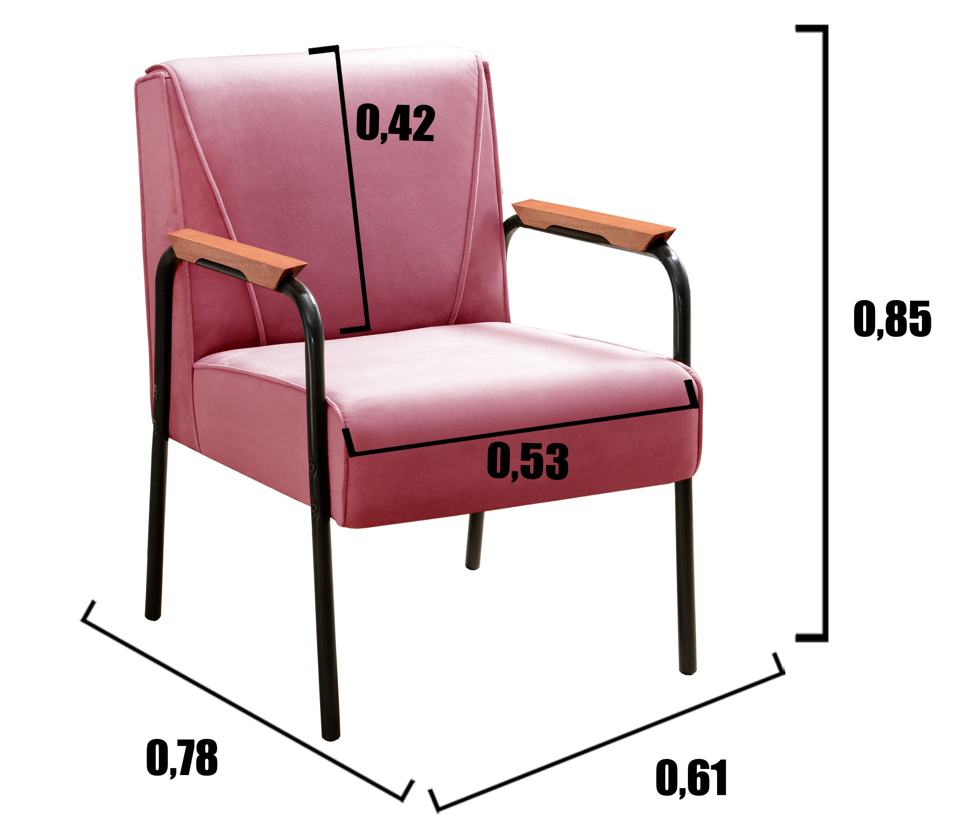 Conjunto Namoradeira 2 Lugares E 2 Poltronas Decorativas Jade - Suede Rosa