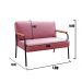 Conjunto Namoradeira 2 Lugares E 2 Poltronas Decorativas Jade - Suede Rosa