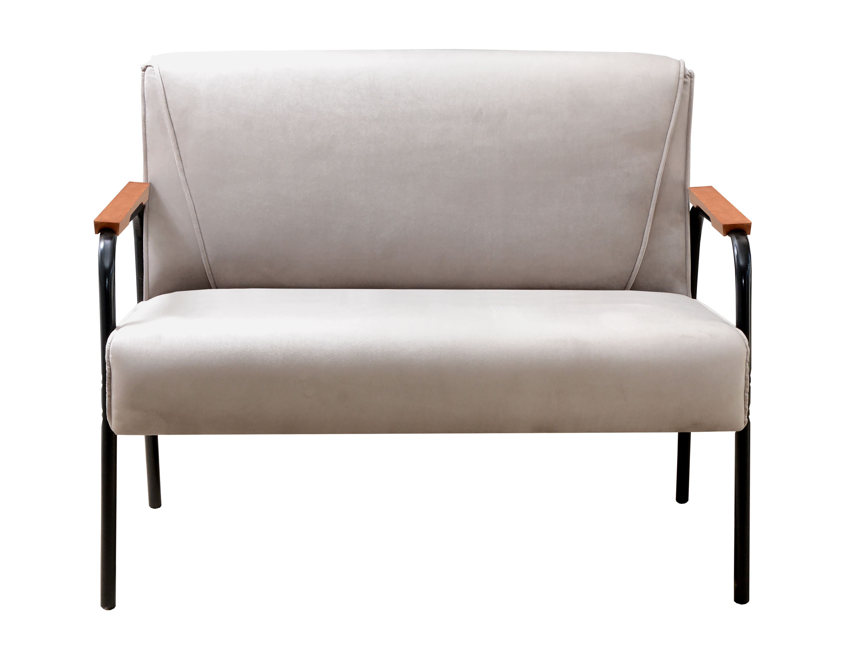 Conjunto Namoradeira 2 Lugares E 2 Poltronas Decorativas Jade - Veludo Capuccino